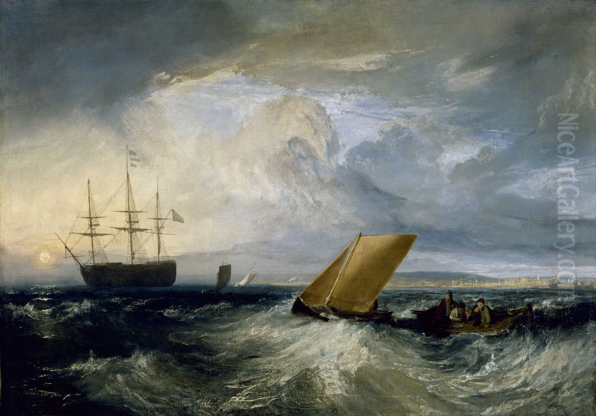 Sheerness as seen from the Nore Oil Painting by J. M. W. Turner
