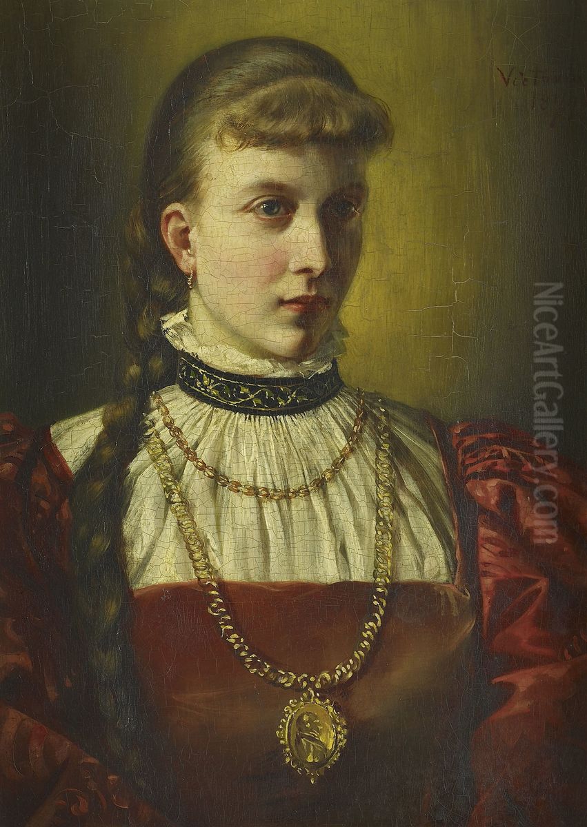 Princess Charlotte of Prussia (1860-1919) Oil Painting by Victoria, Princess Royal