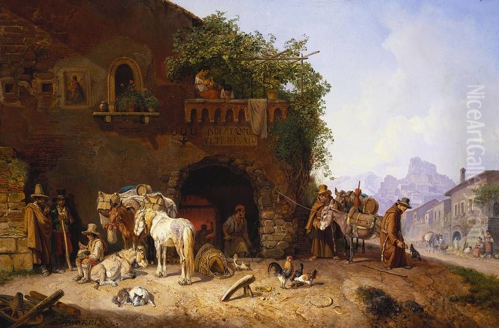 Belgiano Veterinaio Oil Painting by Heinrich Burkel