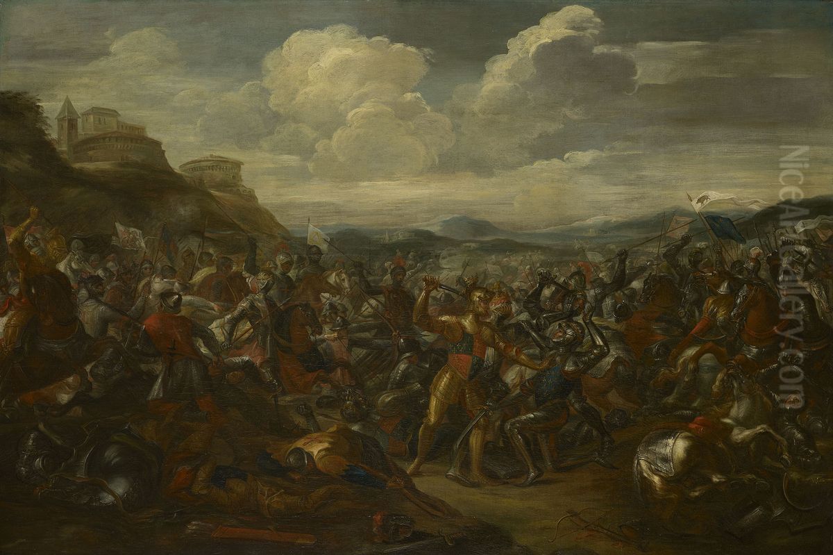 The Battle of Agincourt(?) Oil Painting by William Kent