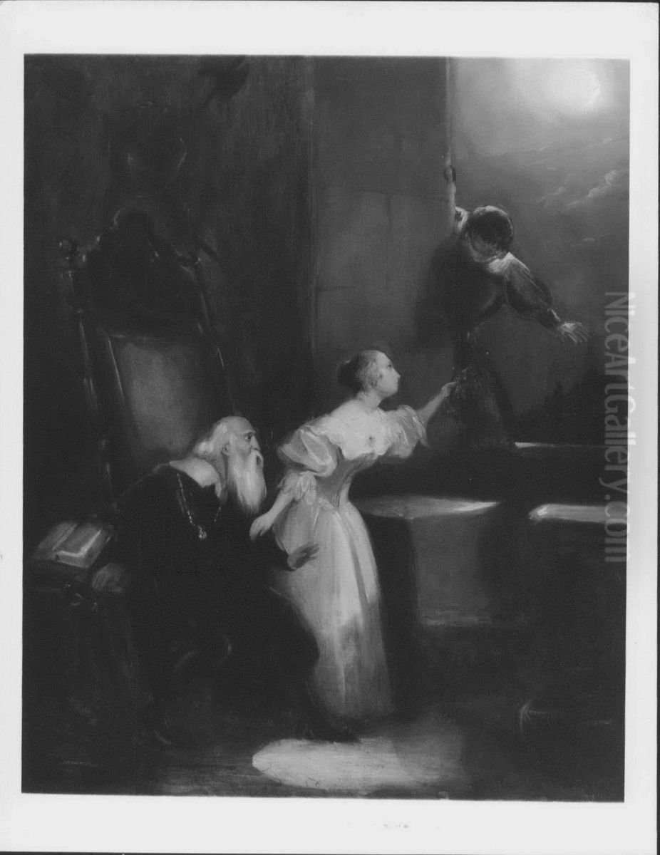 A Scene from 'Woodstock' Oil Painting by Ernst II, Duke of Saxe-Coburg and Gotha