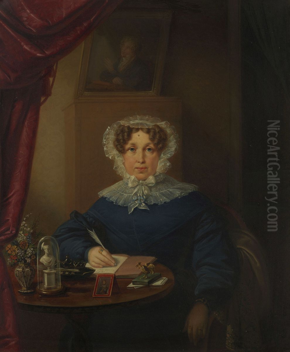 Caroline, Princess of Hesse-Cassel, Dowager Duchess of Saxe-Gotha (1771-1848) Oil Painting by Paul Emil Jacobs