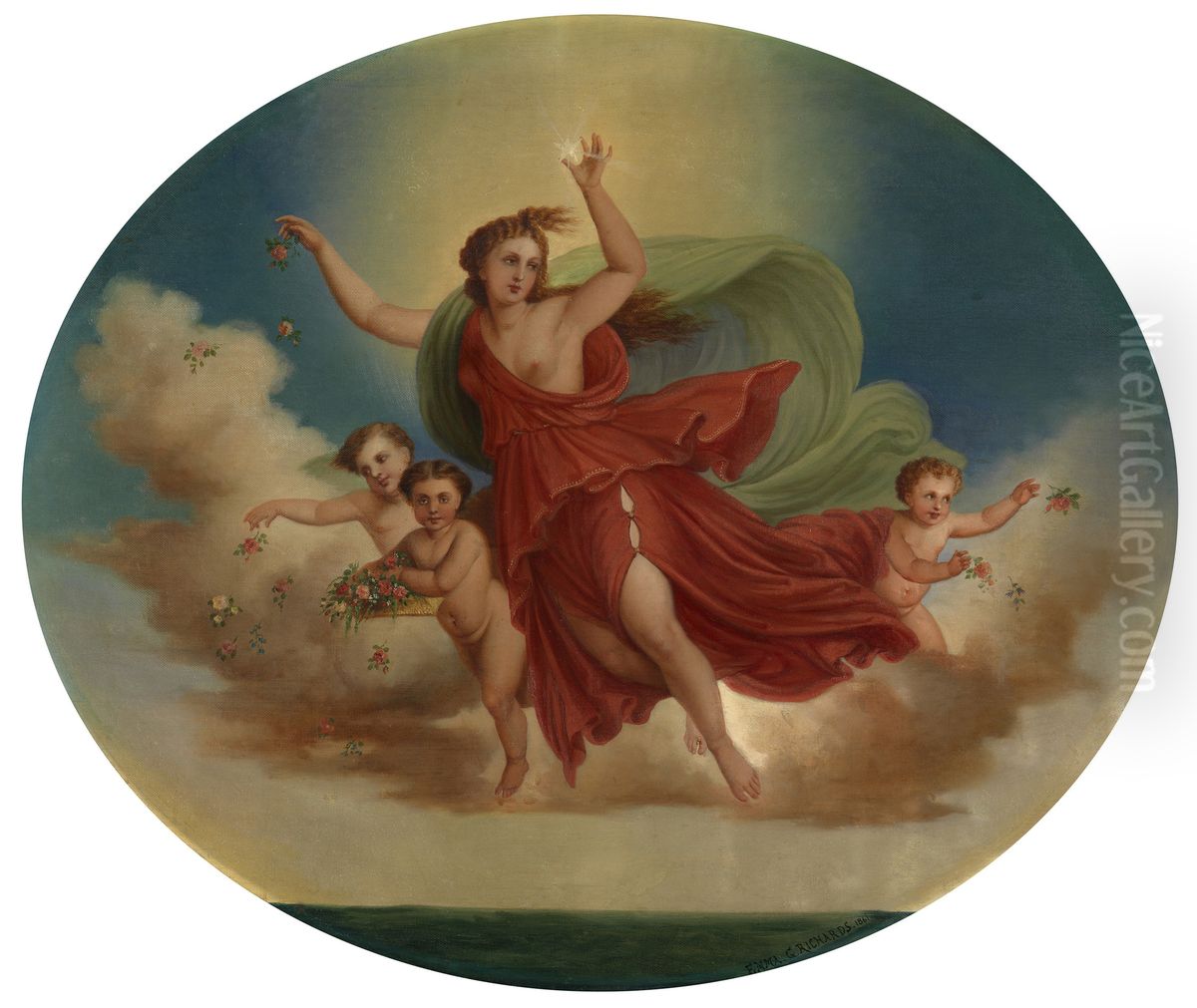 Aurora Oil Painting by Emma Gaggiotti Richards