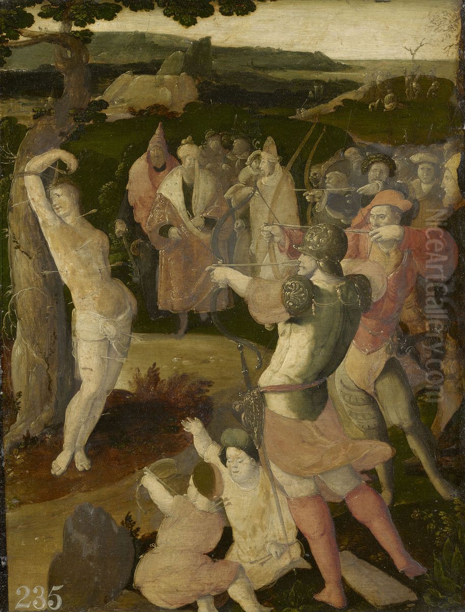 The Martyrdom of Saint Sebastian Oil Painting by Aertgen van Leyden