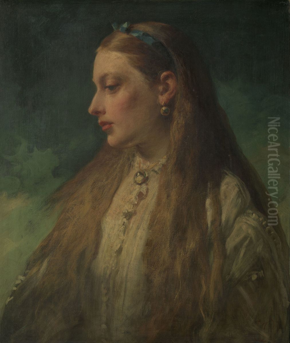 Princess Beatrice (1857-1944), later Princess Henry of Battenberg Oil Painting by James Sant
