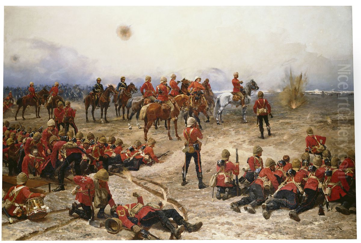 The Guards at Tel-el-Kebir, 13 September 1882 Oil Painting by Richard Caton Woodville, Sr.