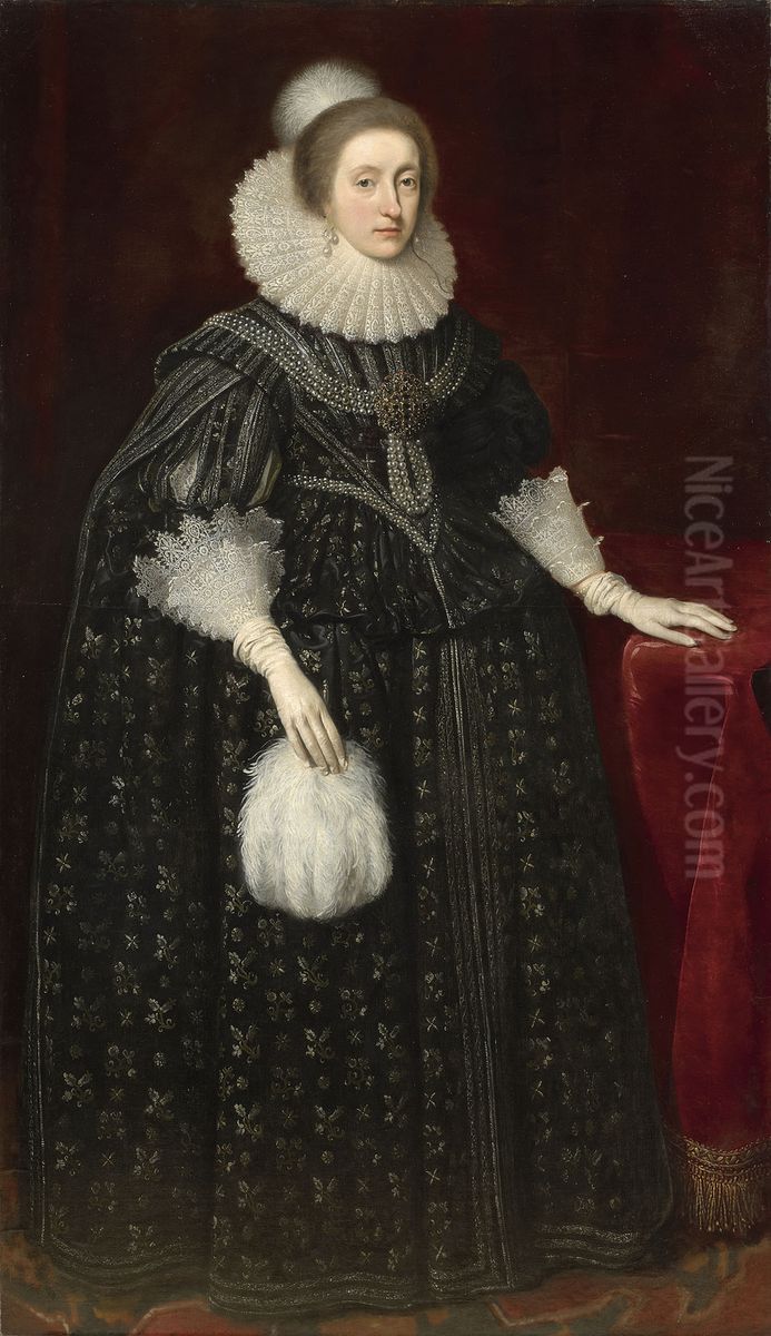 Elizabeth, Queen of Bohemia (1596-1662) Oil Painting by Daniel Mijtens