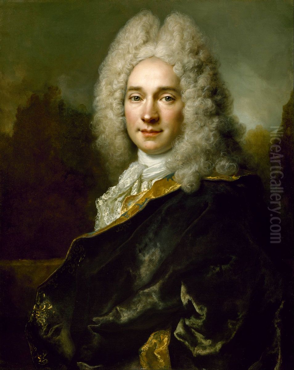 Portrait of Pierre Cadeau de Mongazon Oil Painting by Nicolas de Largilliere