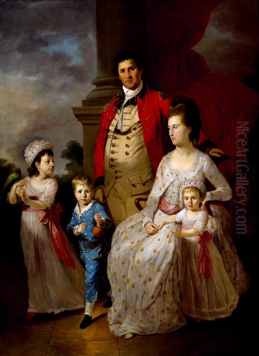 Colonel John Fortnum and Family Oil Painting by Tilly Kettle