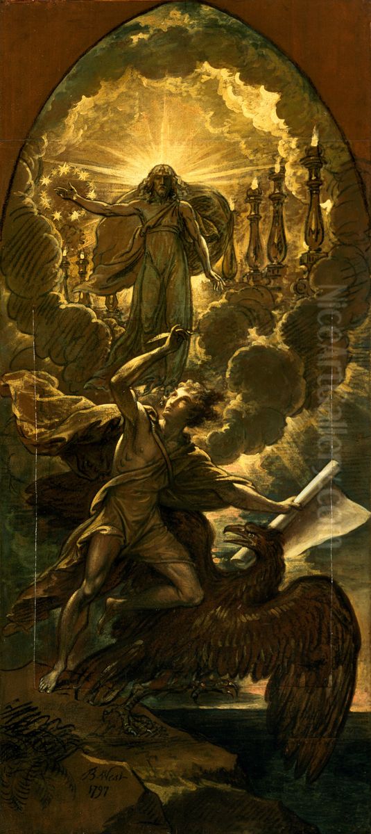 Saint John the Evangelist Called to Write the Revelation Oil Painting by Benjamin West