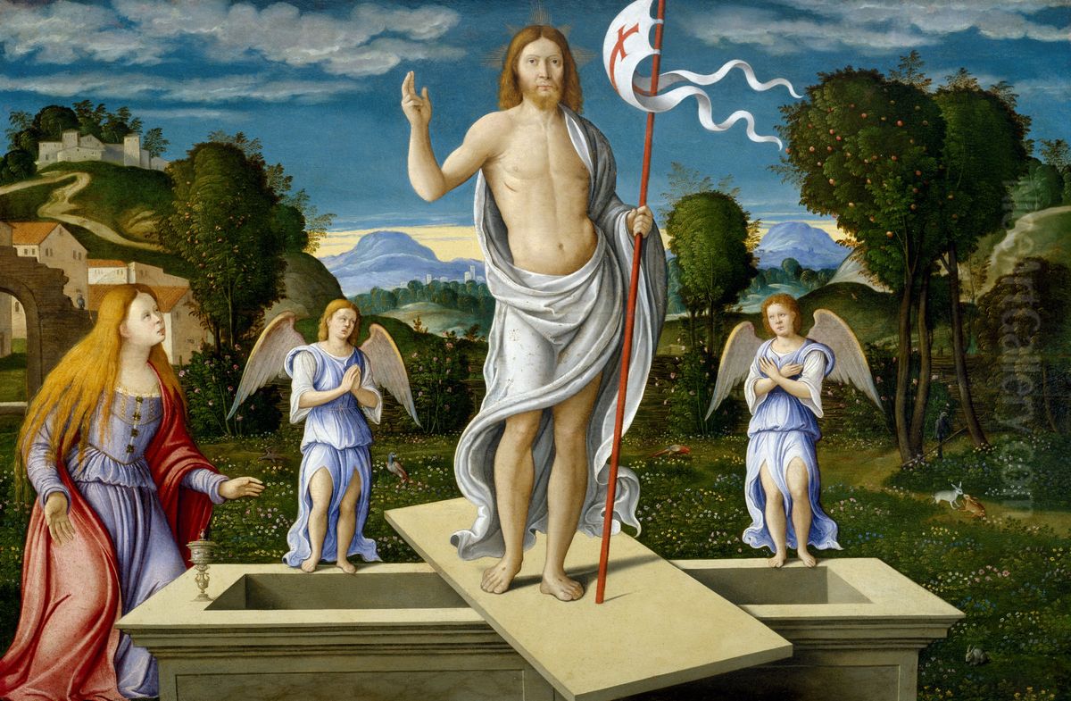 The Resurrection Oil Painting by Girolamo da Santacroce