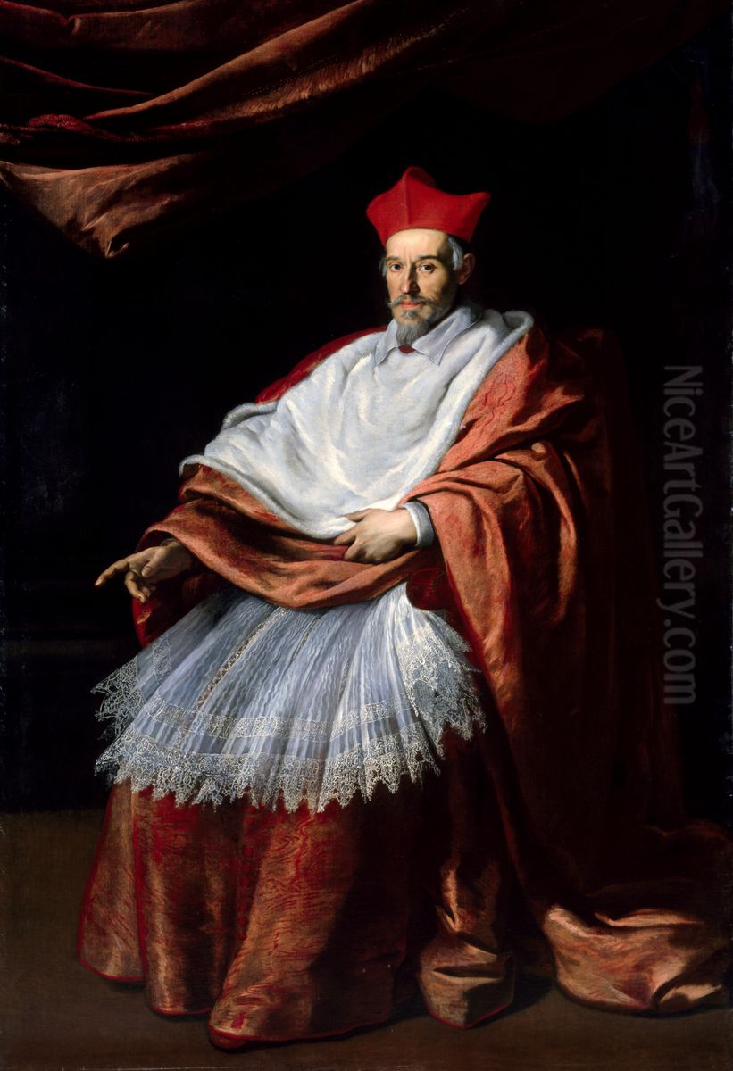 Portrait of Cardinal Luigi Capponi Oil Painting by Justus Sustermans