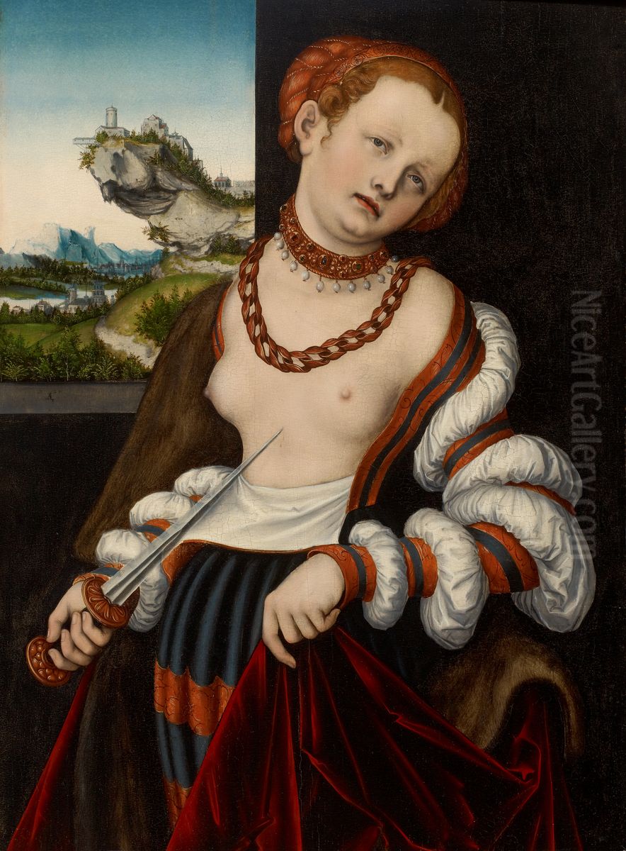 The Suicide of Lucretia Oil Painting by Lucas Cranach the Elder