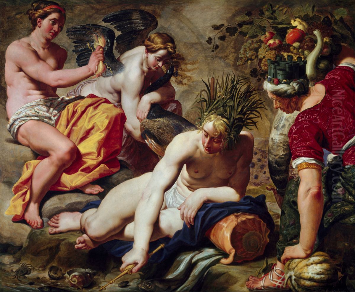 The Four Elements Oil Painting by Abraham Janssens I