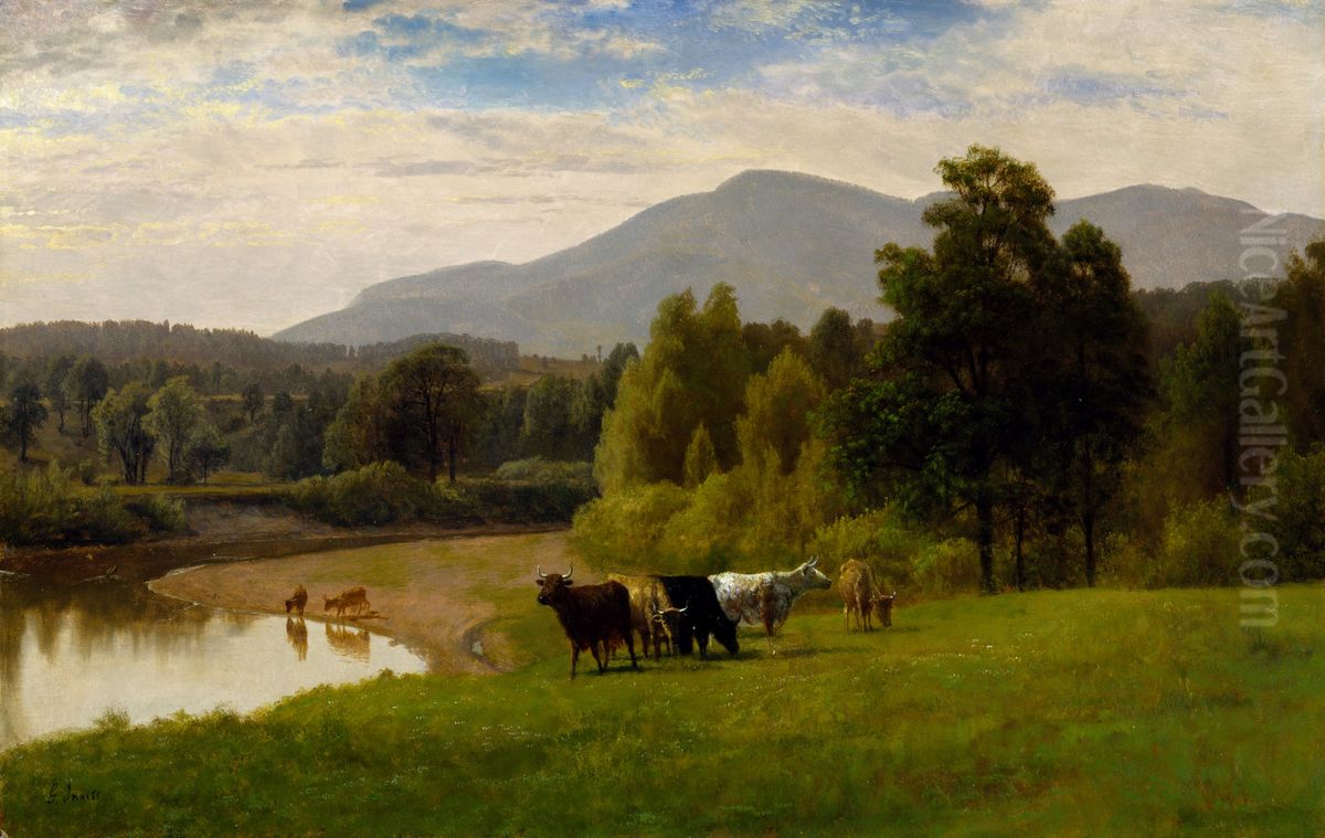 Pasture Lands Oil Painting by George Inness
