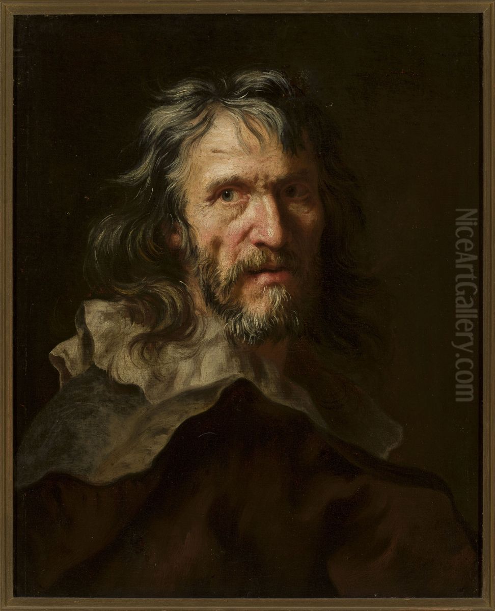 Head of an old man Oil Painting by Jean Jouvenet