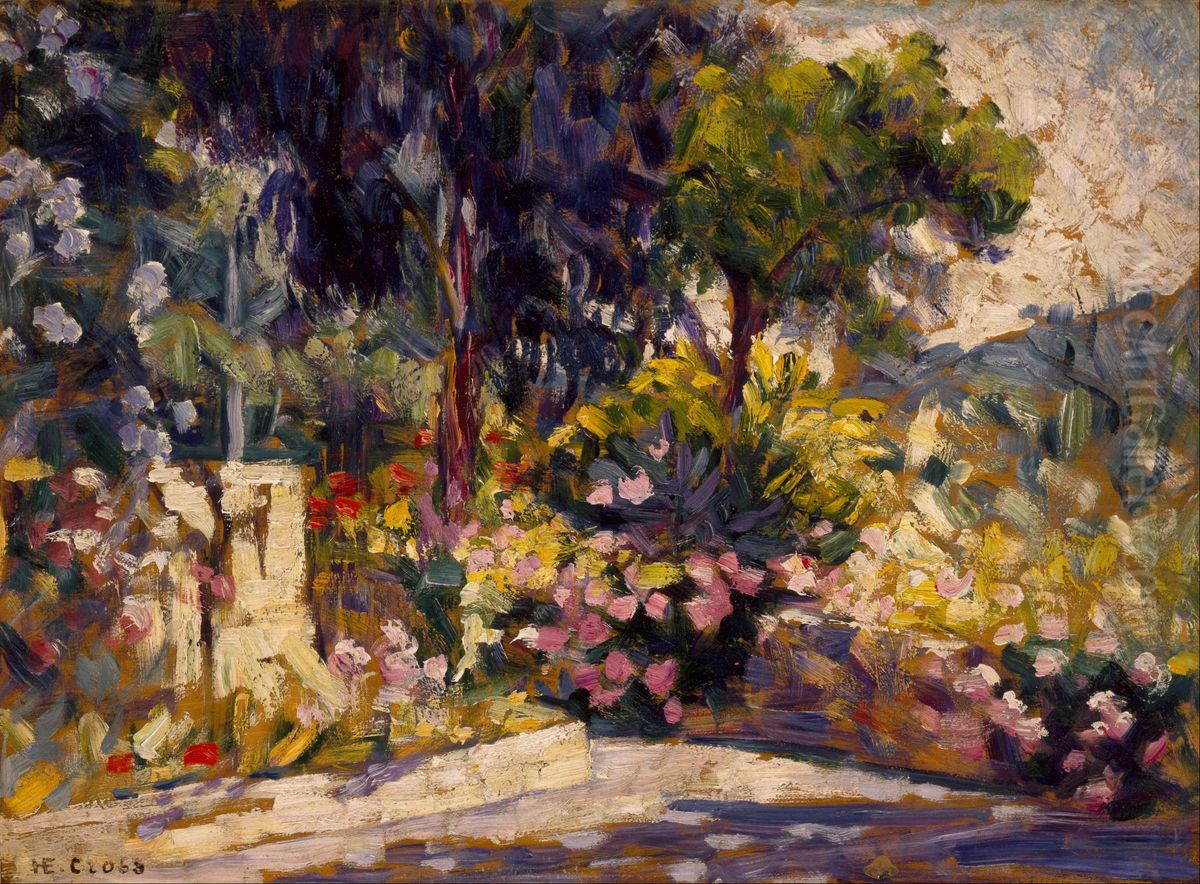 The Flowered Terrace Oil Painting by Henri-Edmond Cross