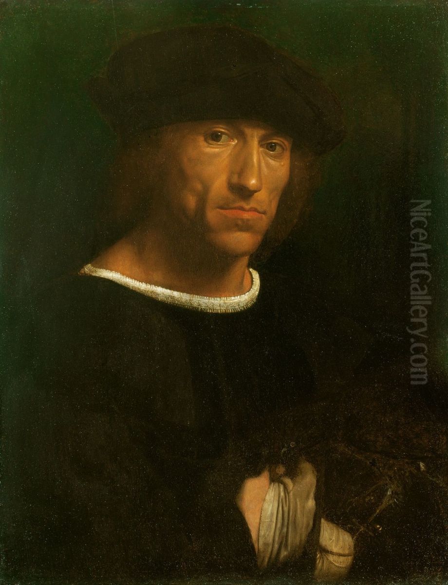 Portrait of a Man with a Hawk Oil Painting by Giovanni Girolamo Savoldo