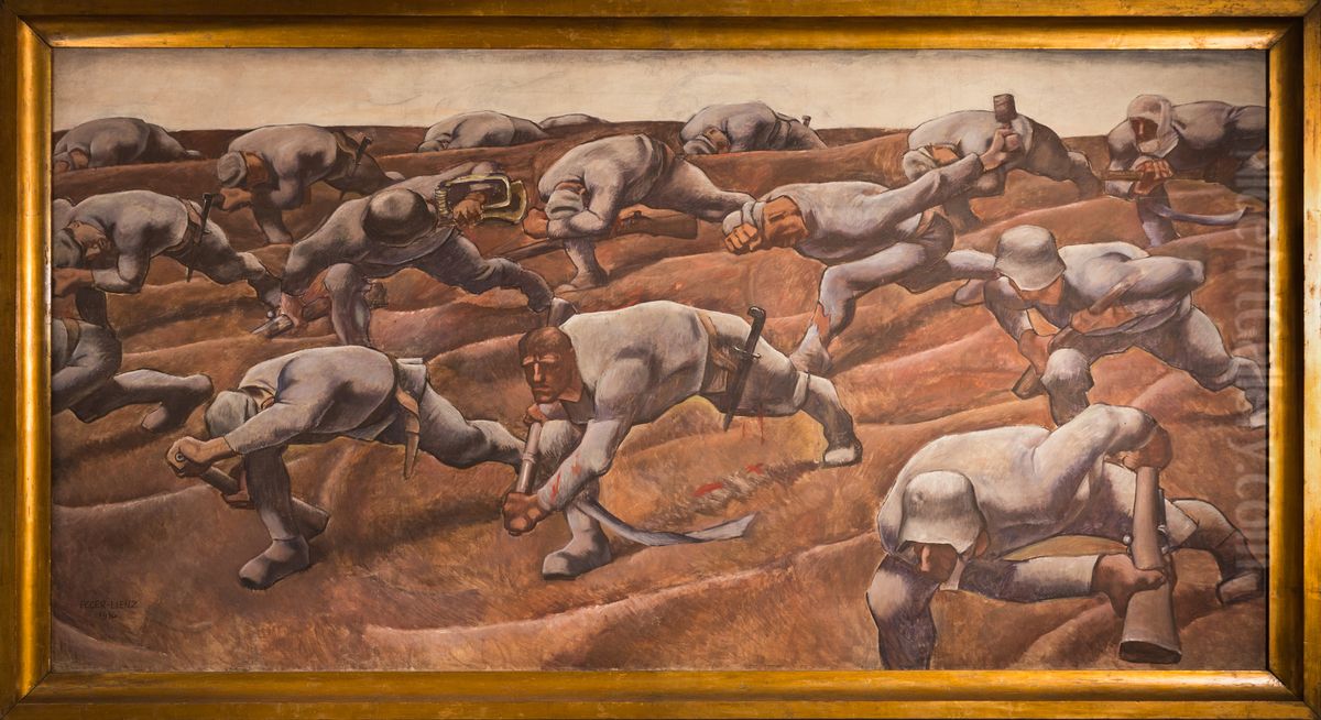 Die Namenlosen (les sans noms) Oil Painting by Albin Egger-Lienz