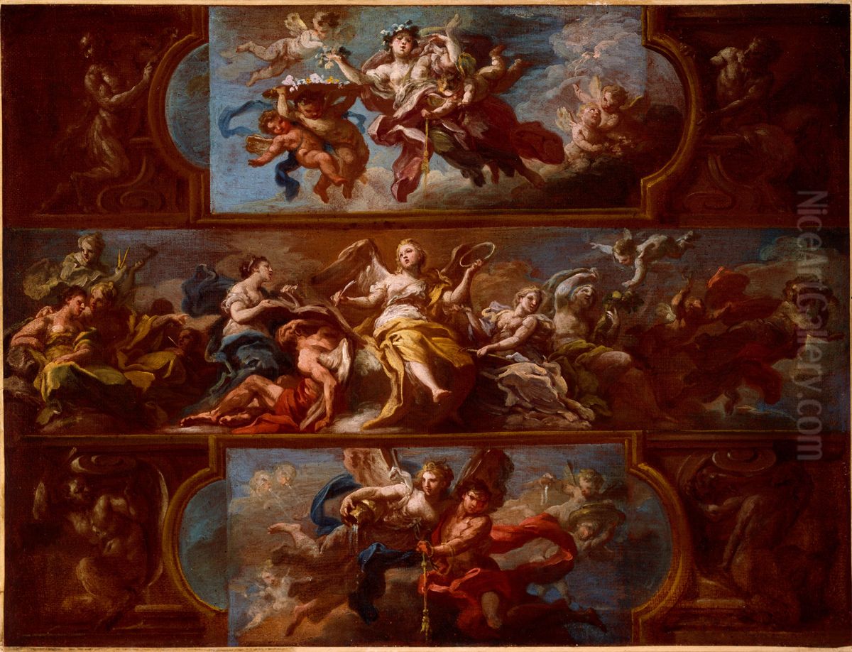 Allegory Oil Painting by Sebastiano Conca