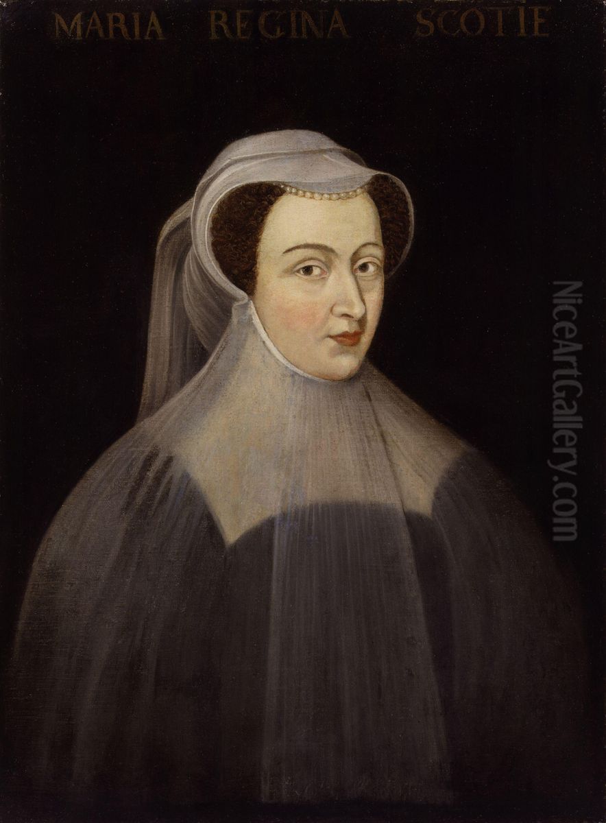 Mary, Queen of Scots (copy after an original of 1560) Oil Painting by Francois Clouet