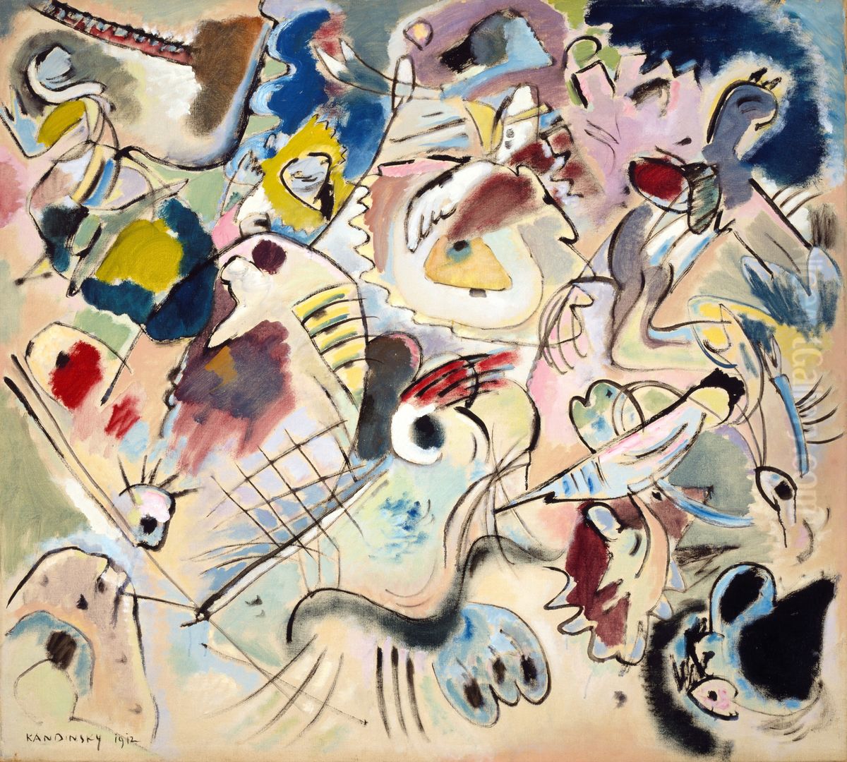 Sketch 160A Oil Painting by Wassily Kandinsky