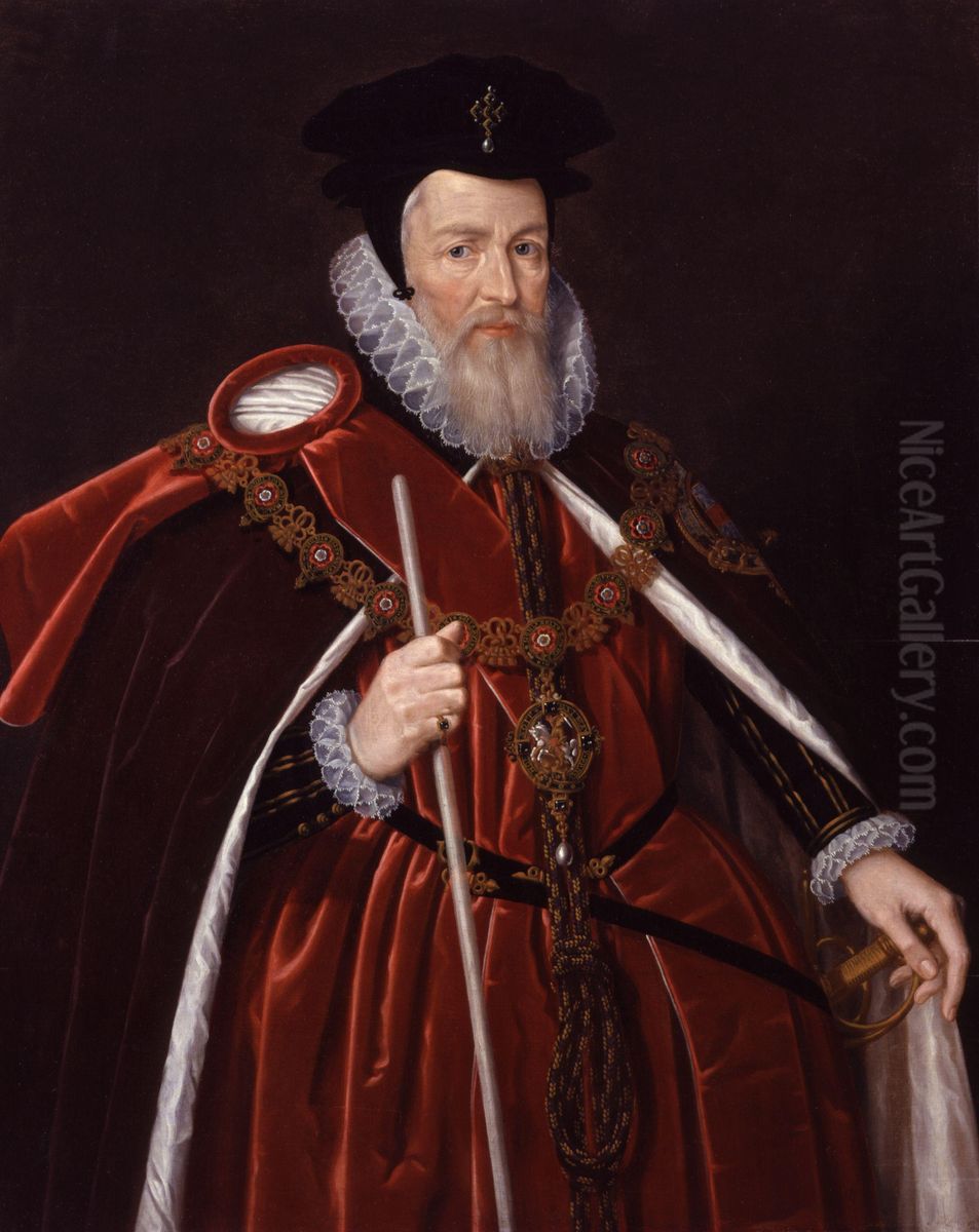 William Cecil, 1st Baron Burghley Oil Painting by Marcus Gheeraerts the Younger