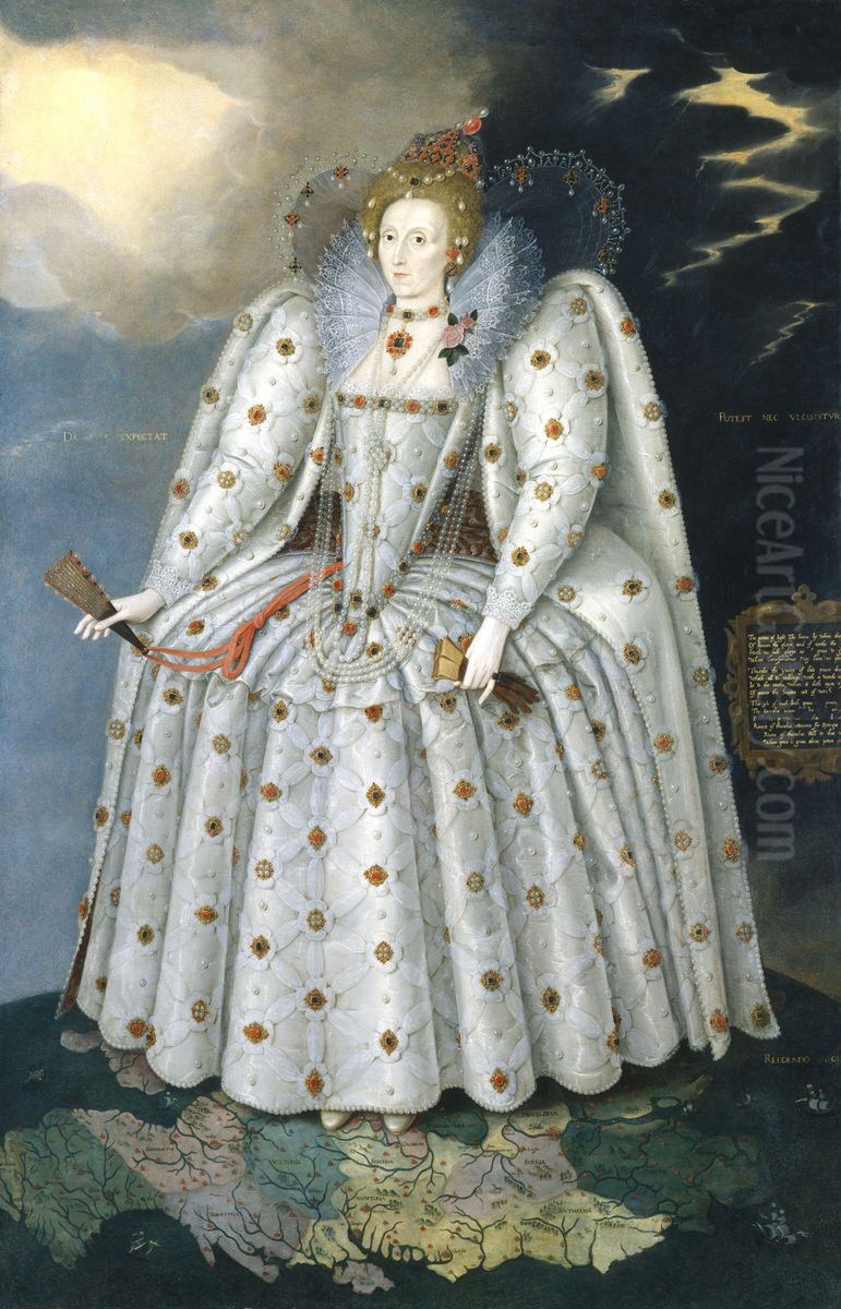 Queen Elizabeth I ('The Ditchley portrait') Oil Painting by Marcus Gheeraerts the Younger