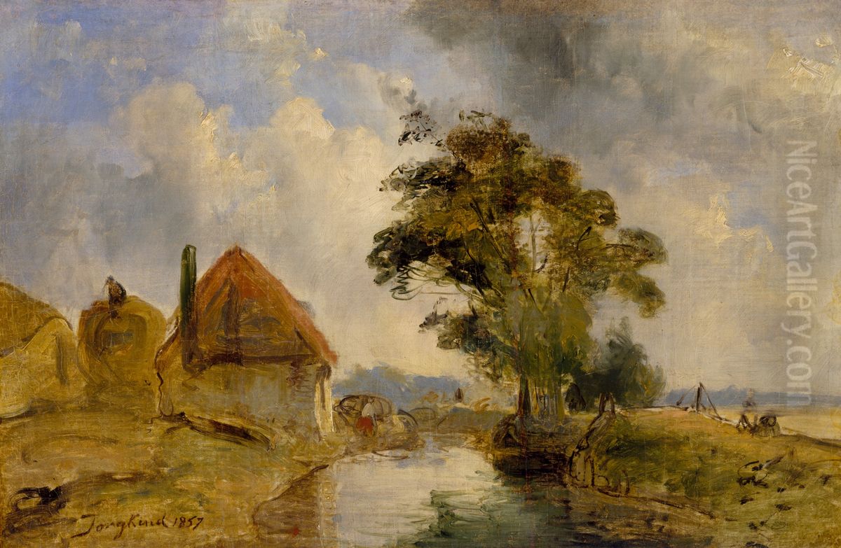 Environs of Breda Oil Painting by Johan Jongkind