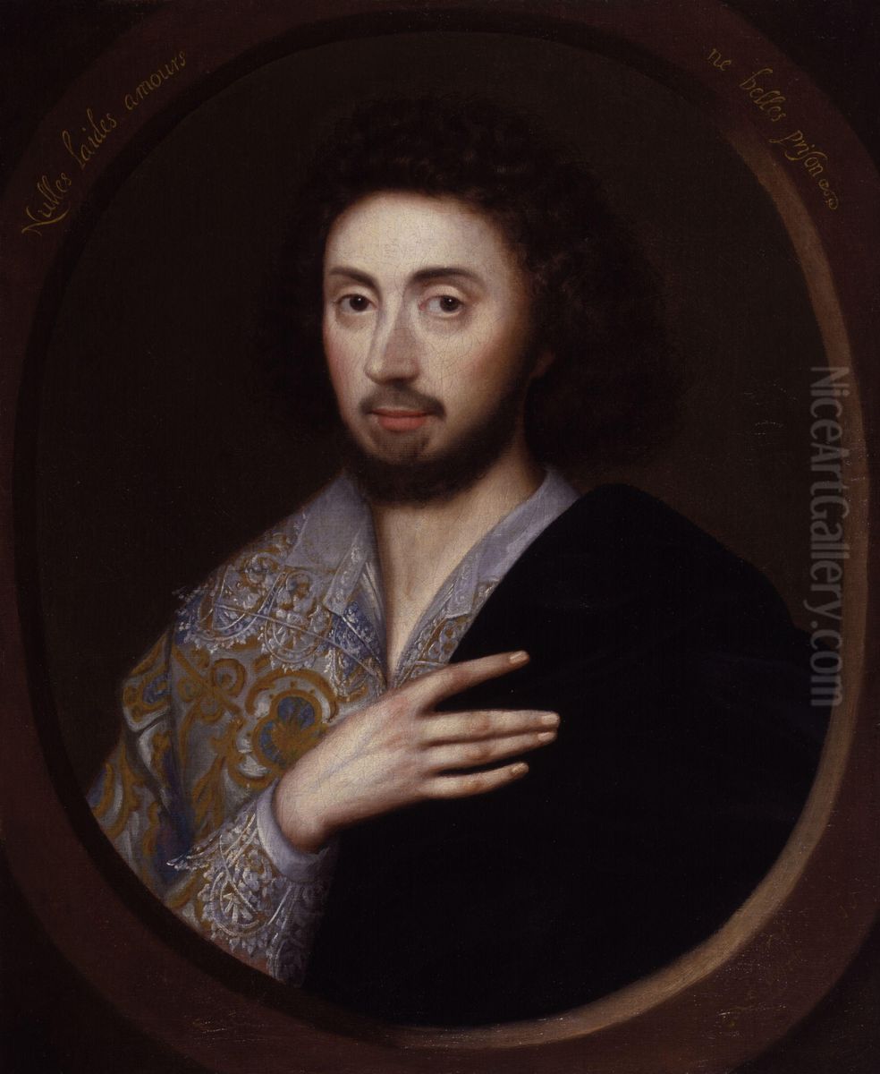 Edward Herbert, 1st Baron Herbert of Cherbury (copy after an original of c.1603-1605) Oil Painting by Isaac Oliver