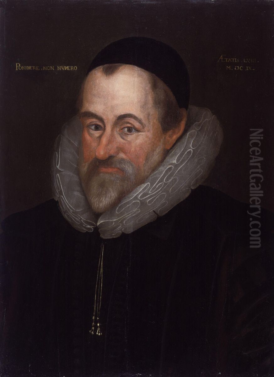 William Camden Oil Painting by Marcus Gheeraerts the Younger