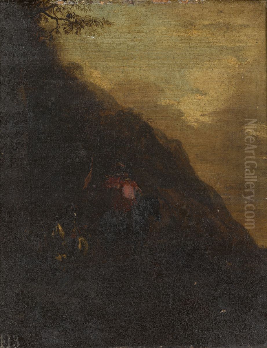 Soldiers on the March Oil Painting by Jacques Courtois