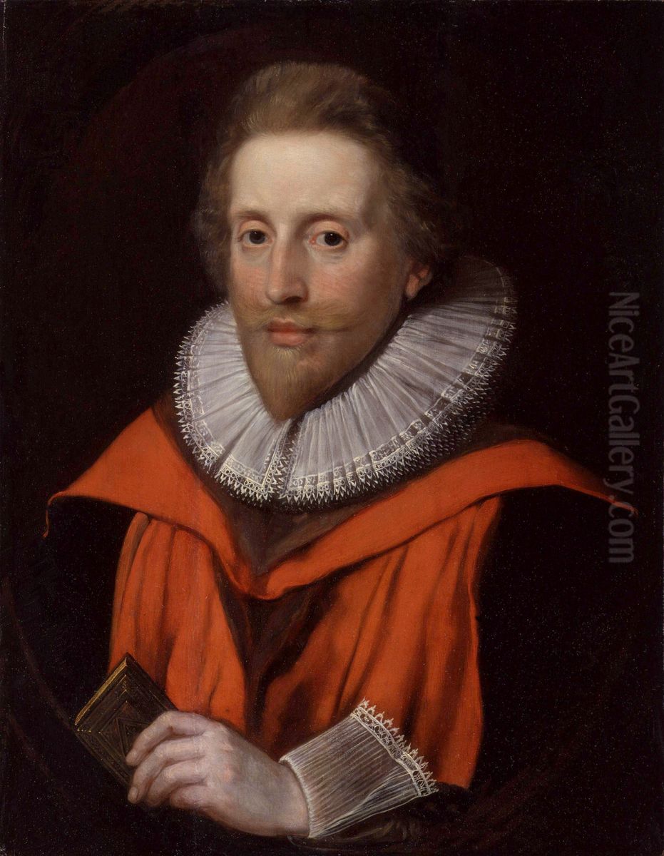 Richard Zouche Oil Painting by Cornelis Janssens van Ceulen