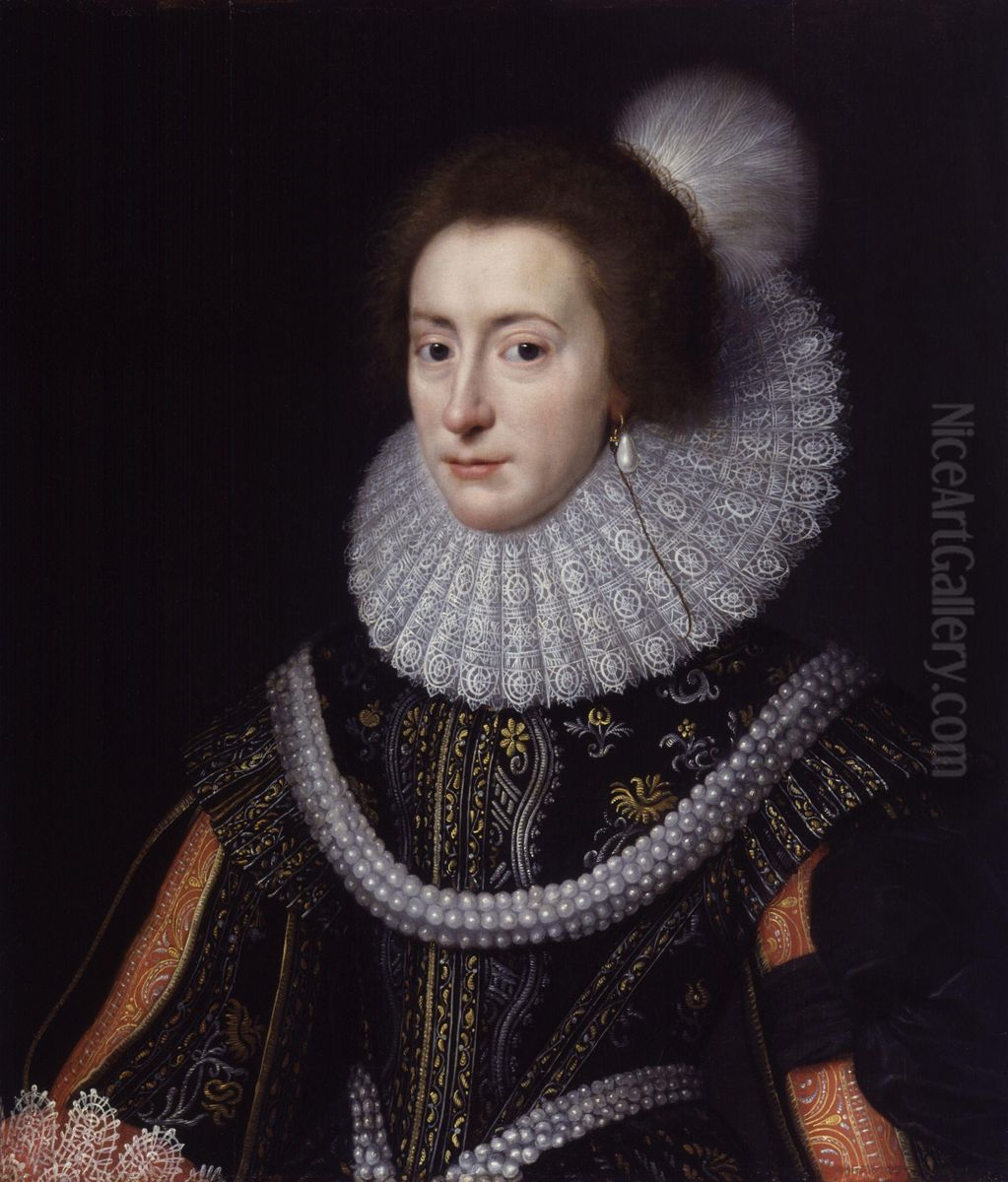 Princess Elizabeth, Queen of Bohemia and Electress Palatine Oil Painting by Michiel Jansz. van Mierevelt