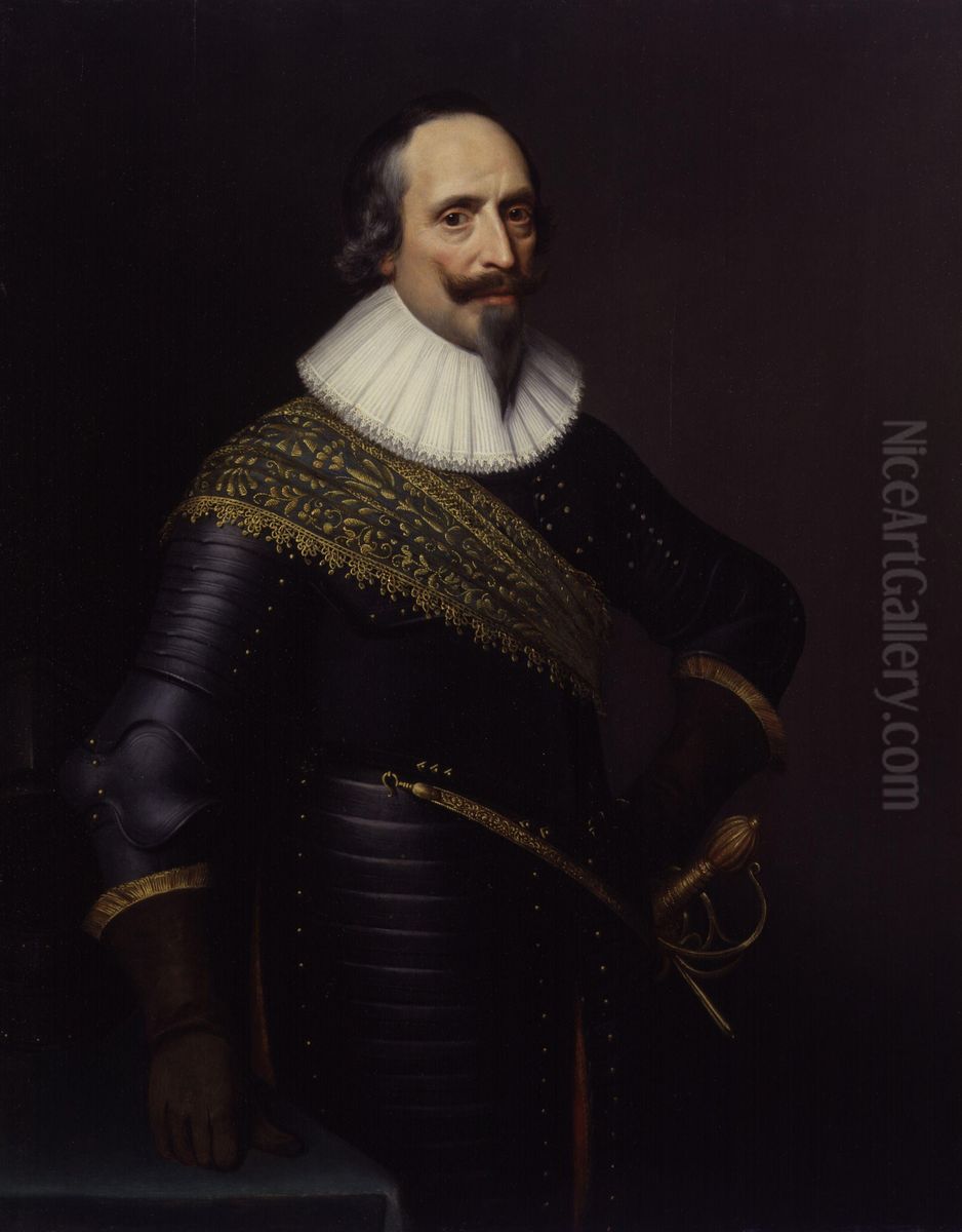 Sir John Borlase Oil Painting by Michiel Jansz. van Mierevelt