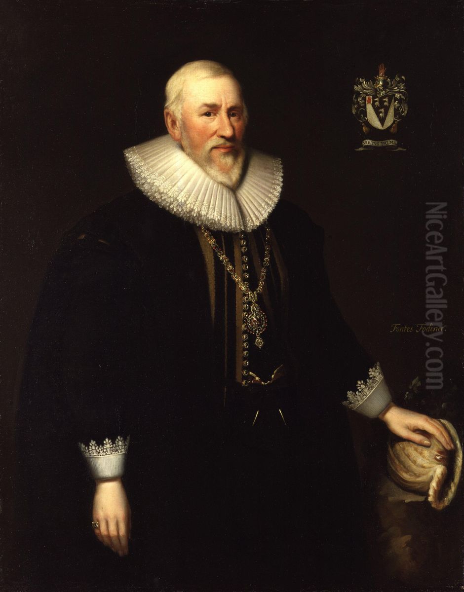 Sir Hugh Myddelton, 1st Bt Oil Painting by Cornelis Janssens van Ceulen