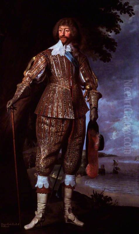 Portret  Henry Rich, 1st Earl of Holland (1590-1649) Oil Painting by Daniel Mijtens