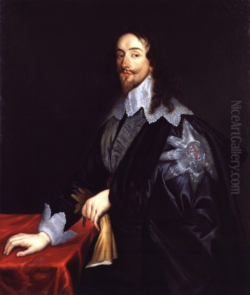 King Charles I (copy after an original of c.1635-1637) Oil Painting by Sir Anthony Van Dyck
