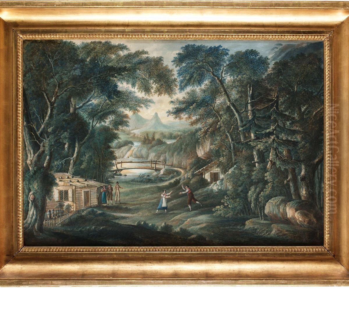 Det Lyckliga Aterseendet Oil Painting by Axel Frederick Cederholm