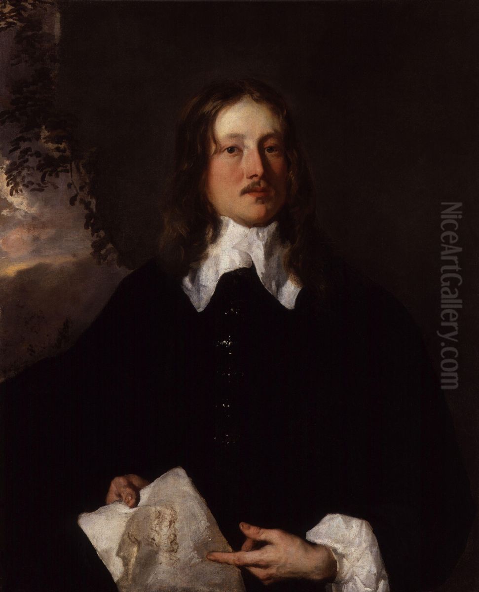 Portrait of the English painter Henry Stone (1616-1653) Oil Painting by Peter Lely