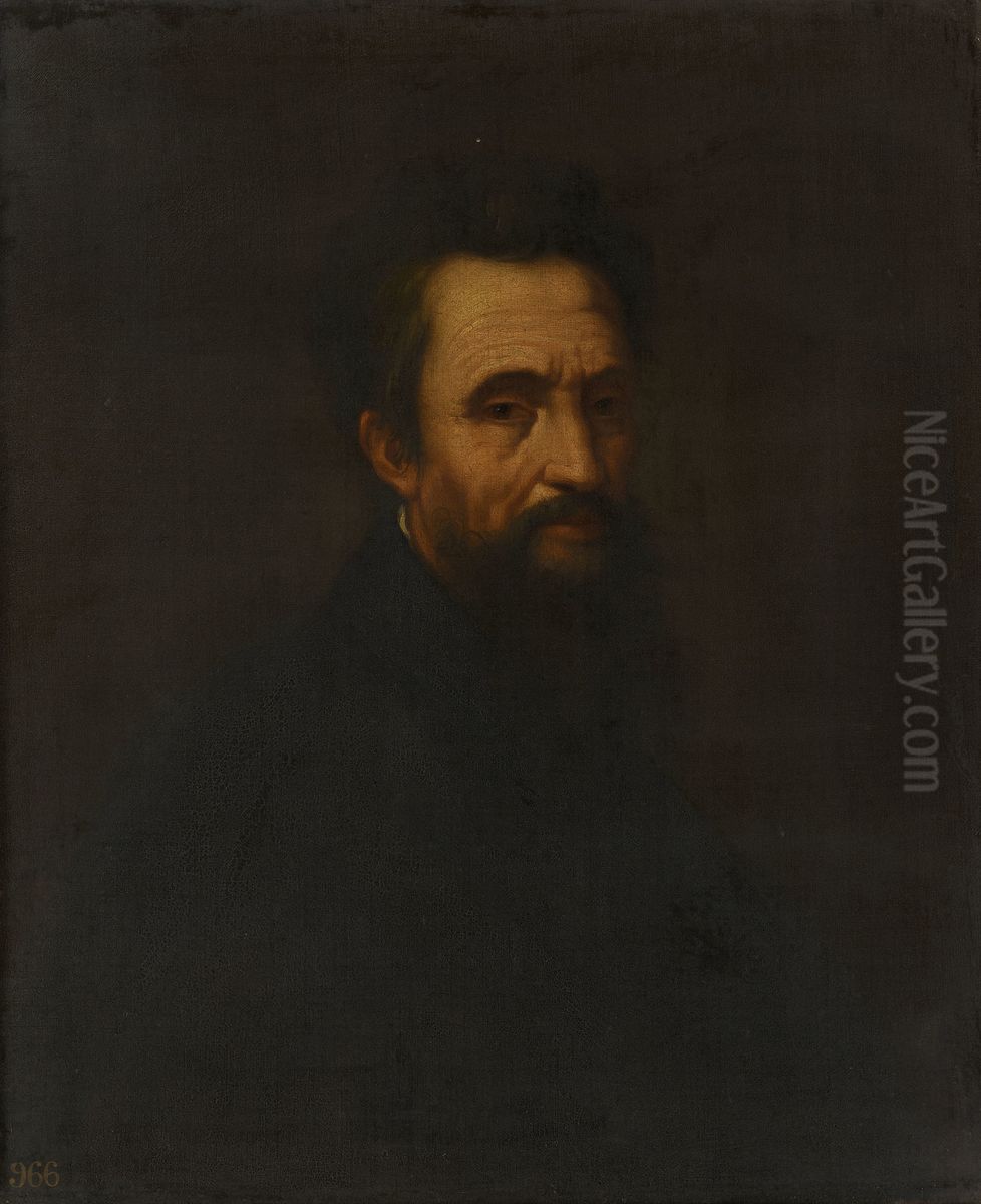 Michelangelo Buonarotti (1475-1564) Oil Painting by Jacopino del Conte