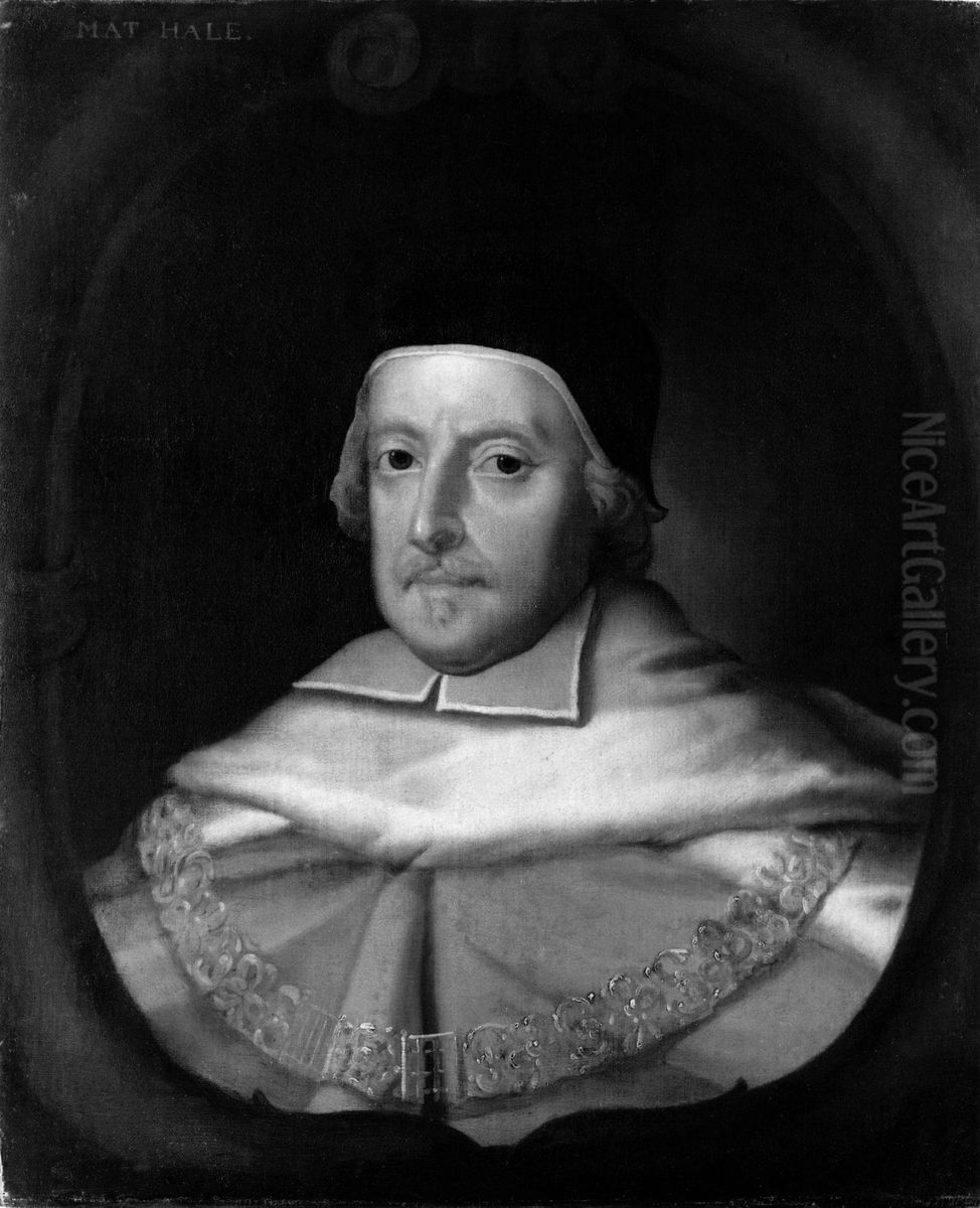 Portrait ofSir Matthew Hale(1609-1676) Oil Painting by John Michael Wright