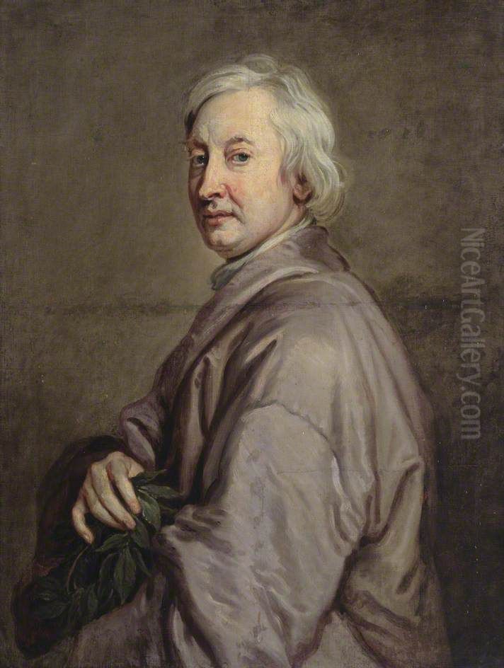 John Dryden (copy after an original of 1698) Oil Painting by Godfrey Kneller