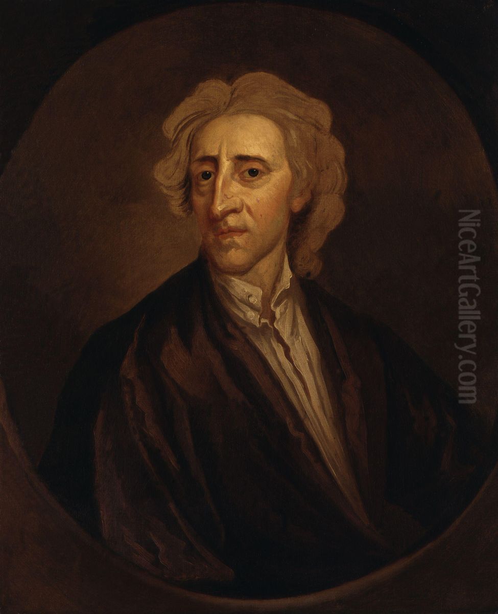 John Locke Oil Painting by Godfrey Kneller