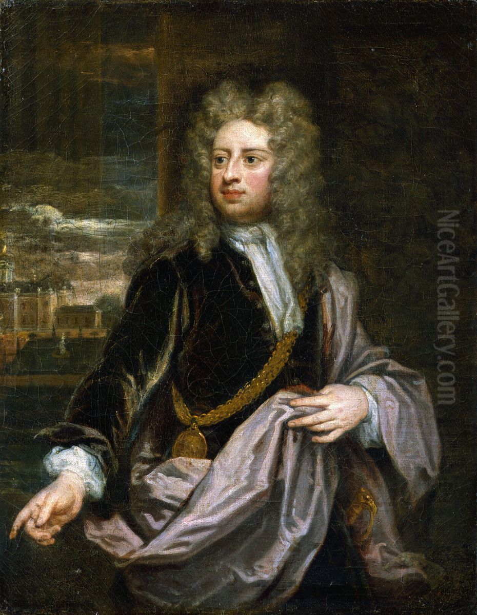 Sir Godfrey Kneller, Bt Oil Painting by Godfrey Kneller