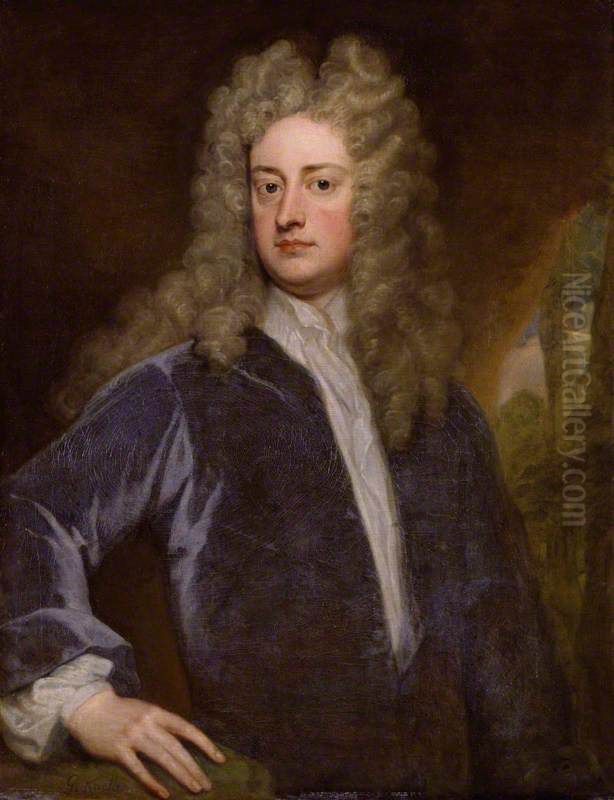 Joseph Addison Oil Painting by Godfrey Kneller