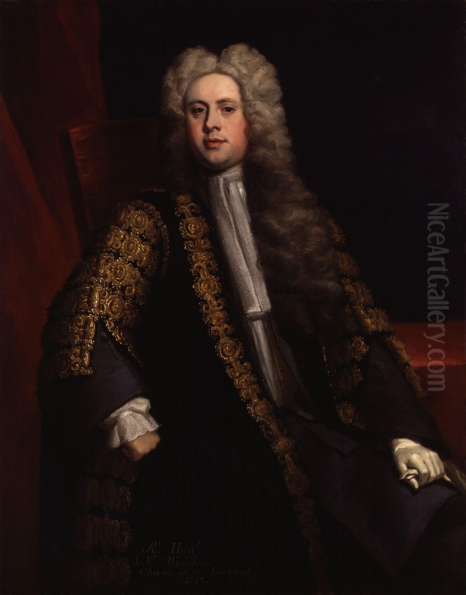 Portrait ofSir William Wyndham, 3rd Baronet(1687-1740) Oil Painting by Jonathan Richardson