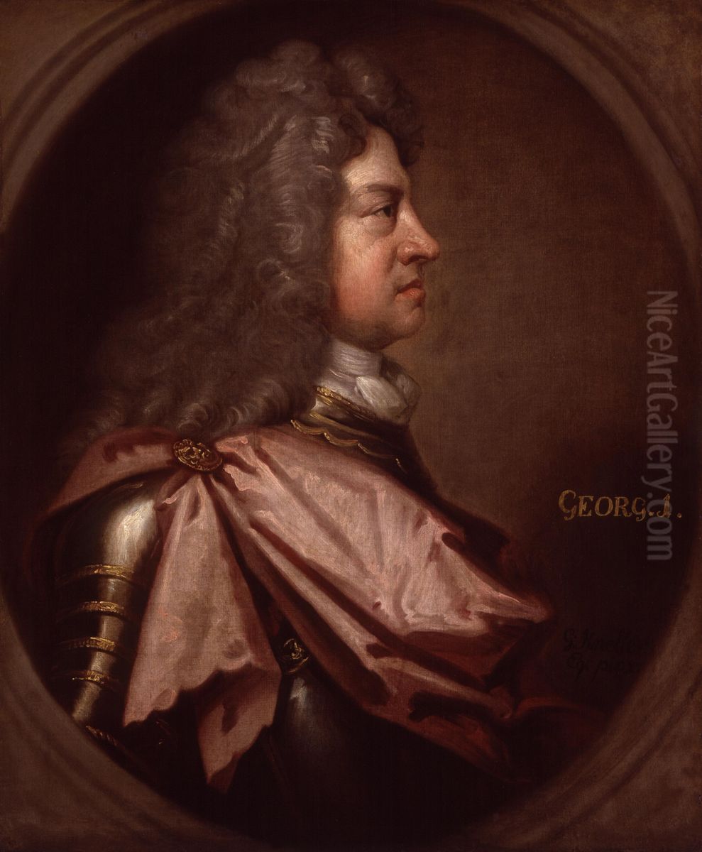 King George I Oil Painting by Godfrey Kneller