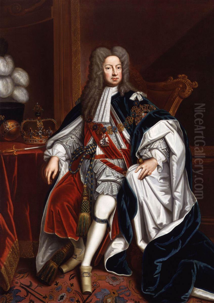 King George I Oil Painting by Godfrey Kneller