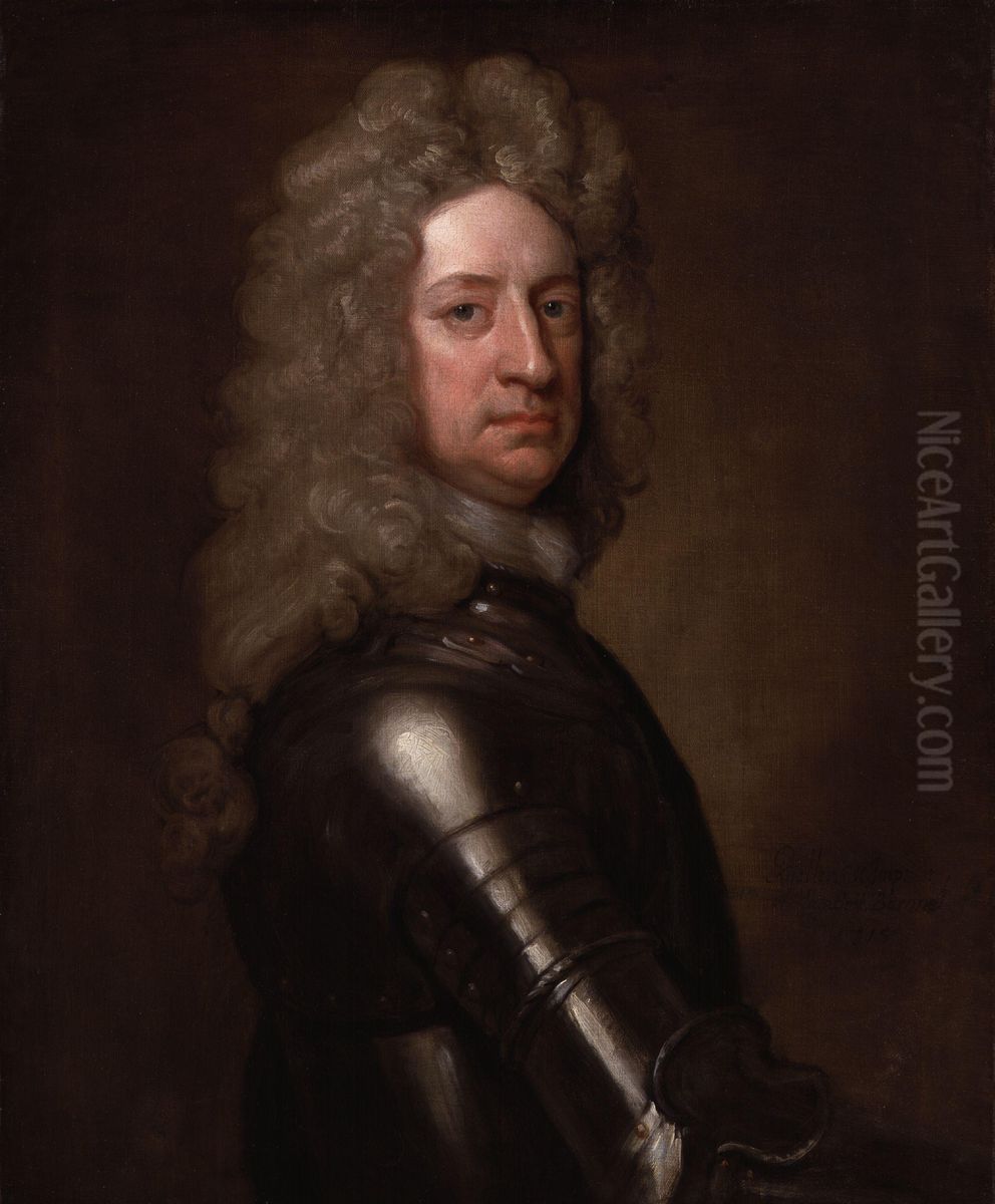 Charles Mordaunt, 3rd Earl of Peterborough Oil Painting by Godfrey Kneller